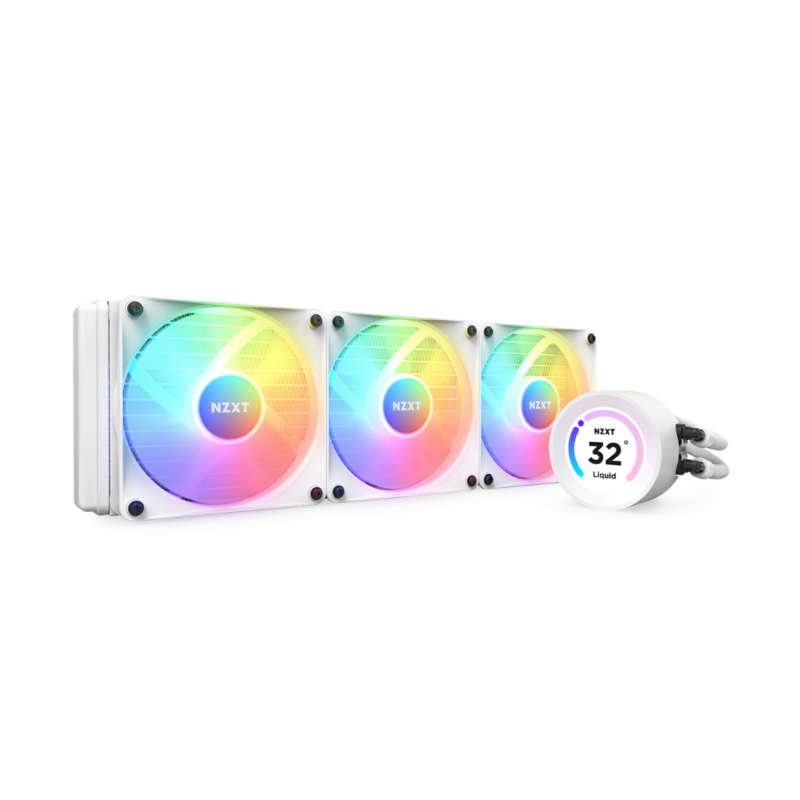 NZXT Kraken Elite 360 RGB Liquid Cooler LCD Display and RGB Fans (White)