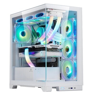 AH-147 4 ARGB Fans ATX Gaming Case (White)