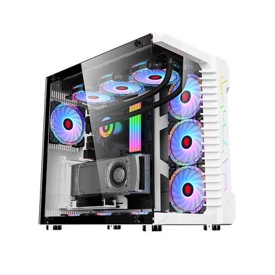 AH-III 7 ARGB Fans ATX Gaming Case (White)