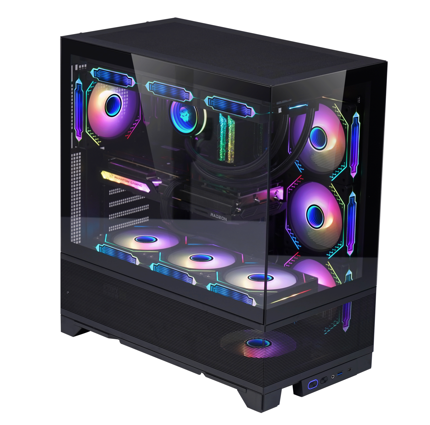 AH-150 4 ARGB Fans ATX Gaming Case (Black)