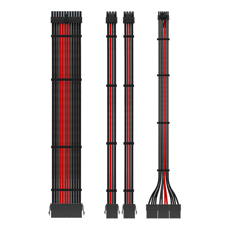 ASIAHORSE Power Supply Cable 12VHPWR SERIES Extension Kit (Black/Grey/Red)