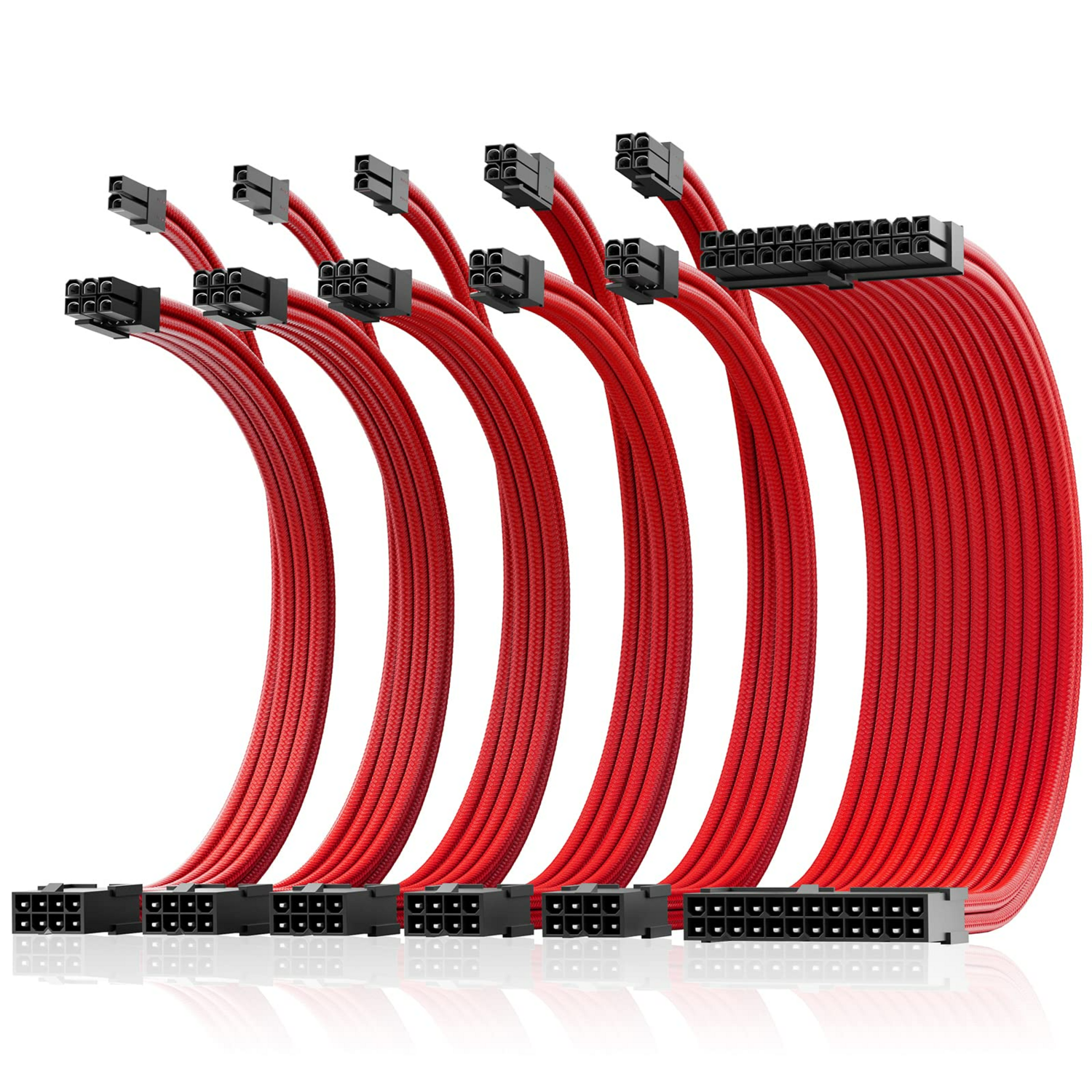 ASIAHORSE Power Supply Cable Extension Kit (Red)