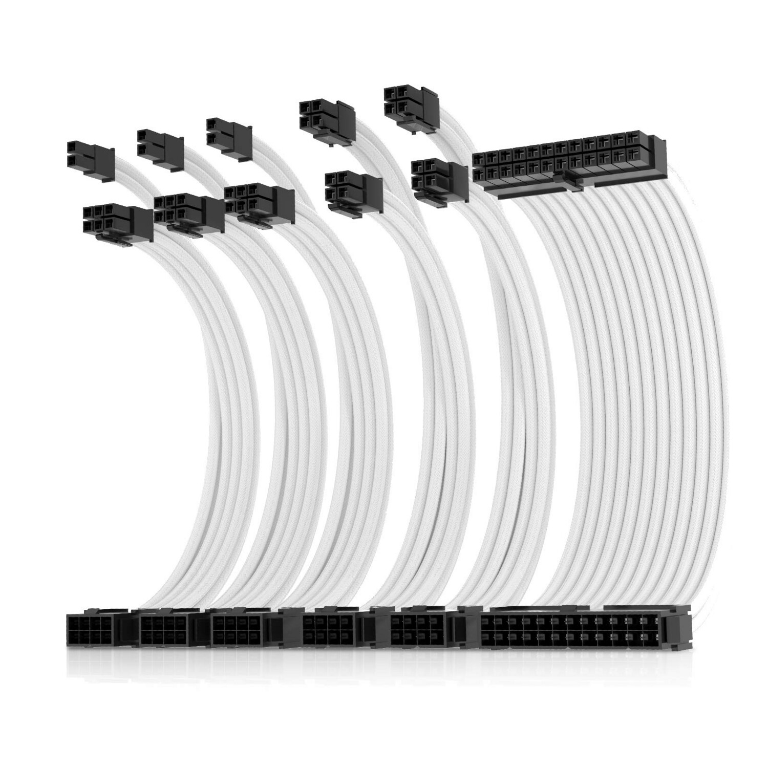 ASIAHORSE Power Supply Cable Extension Kit (White)