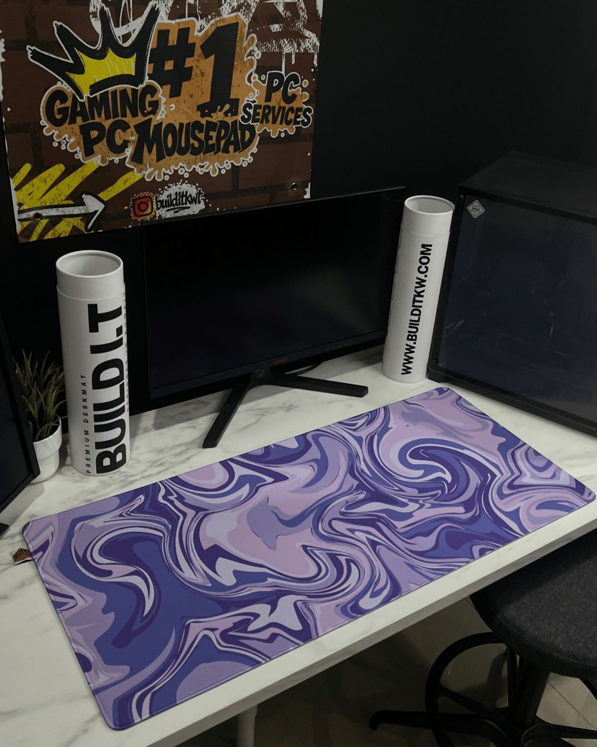 PURPLE x MARBLE Mousepad