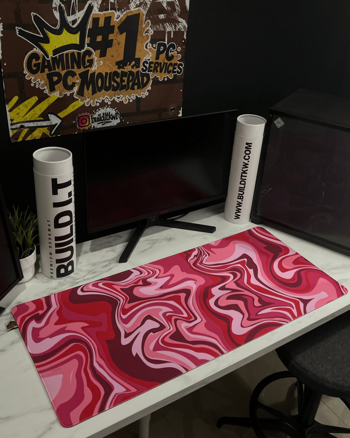 PINK! x MARBLE Mousepad