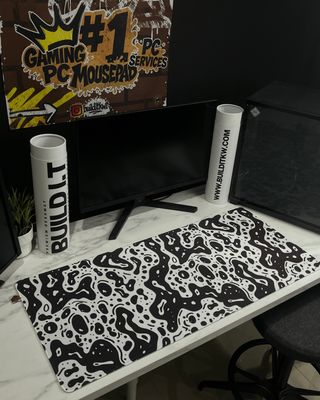 (OUTLET) BUBBLES BLACK Mousepad