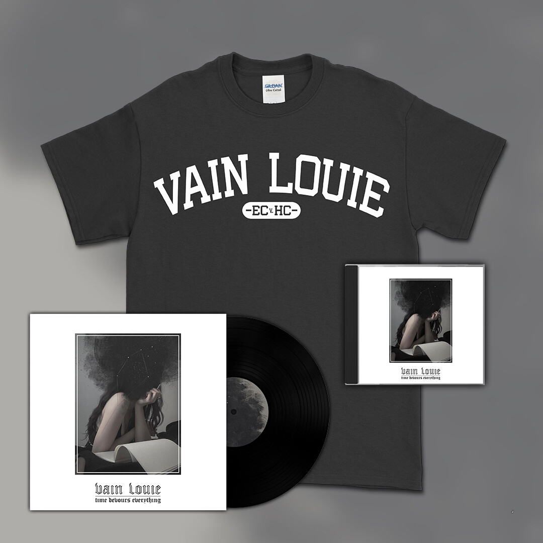 Vinyl + T-Shirt (oversized) + Free CD - TIME DEVOURS EVERYTHING