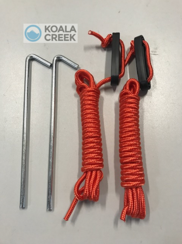 KOALA CREEK® SET VAN 2 ORANJE SCHEERLIJNEN MET 2 HARINGEN