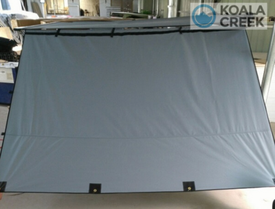 KOALA CREEK® EXPLORER combinatie luifel zijwand - voorwand grijs 200x200 cm.