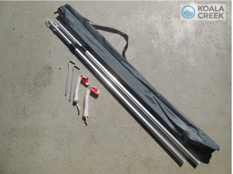 KOALA CREEK® LUIFEL STOKKEN SET (2 STUKS) 215 CM. ALUMINIUM VERSTELBAAR