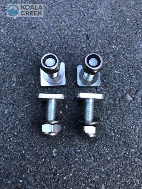 KOALA CREEK® T GLEUF SET VOOR MONTAGE LUIFEL OP ALUMINIUM DAKDRAGER (SET VAN 4)