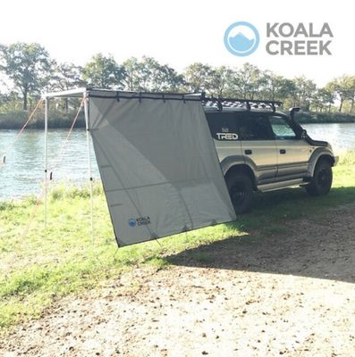 KOALA CREEK® EXPLORER combinatie luifel zijwand - voorwand grijs 300x200 cm.