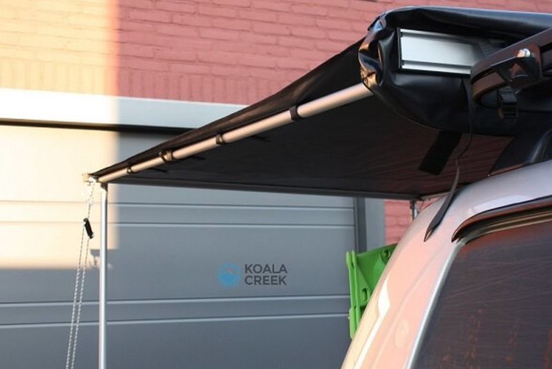 KOALA CREEK 2 delige aluminium luifel dak dragerstang tot. 250 cm. horizontaal.