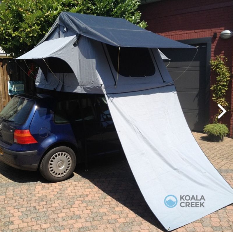 KOALA CREEK® FREEDOM DAKTENT combinatie ZIJWAND/LUIFEL GRIJS 140×220 CM