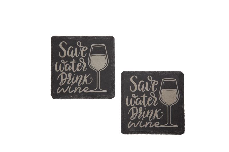 Schieferuntersetzer Wein