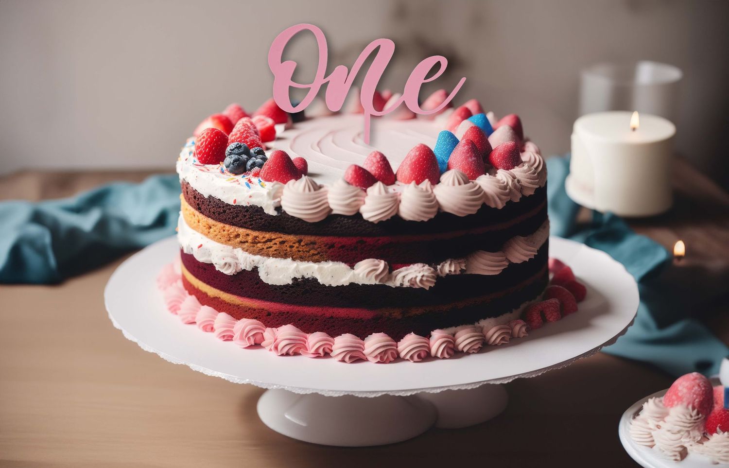 Cake Topper Zahlen 1-10 für Kindergeburtstage - verschiedene Farben