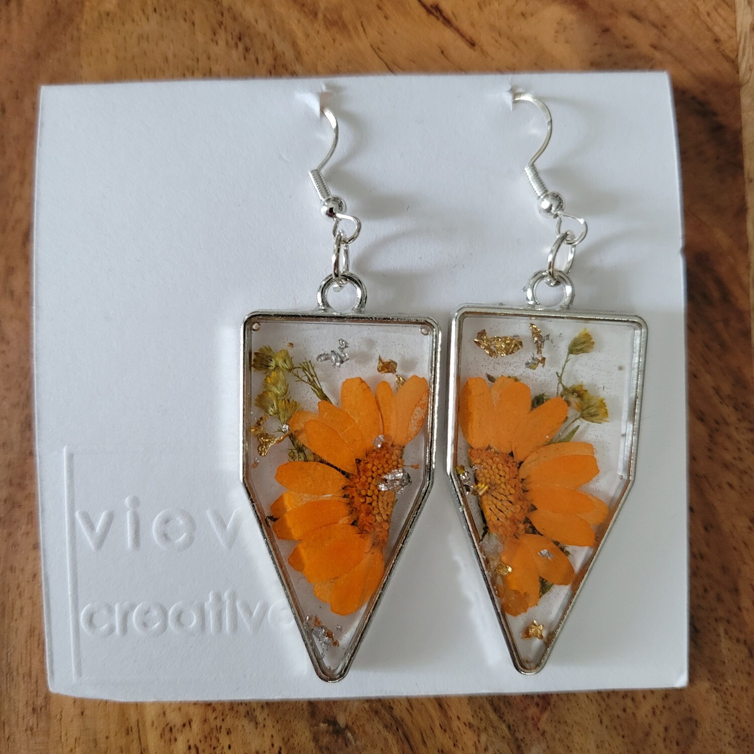 Cute Orange Resin Earrings
