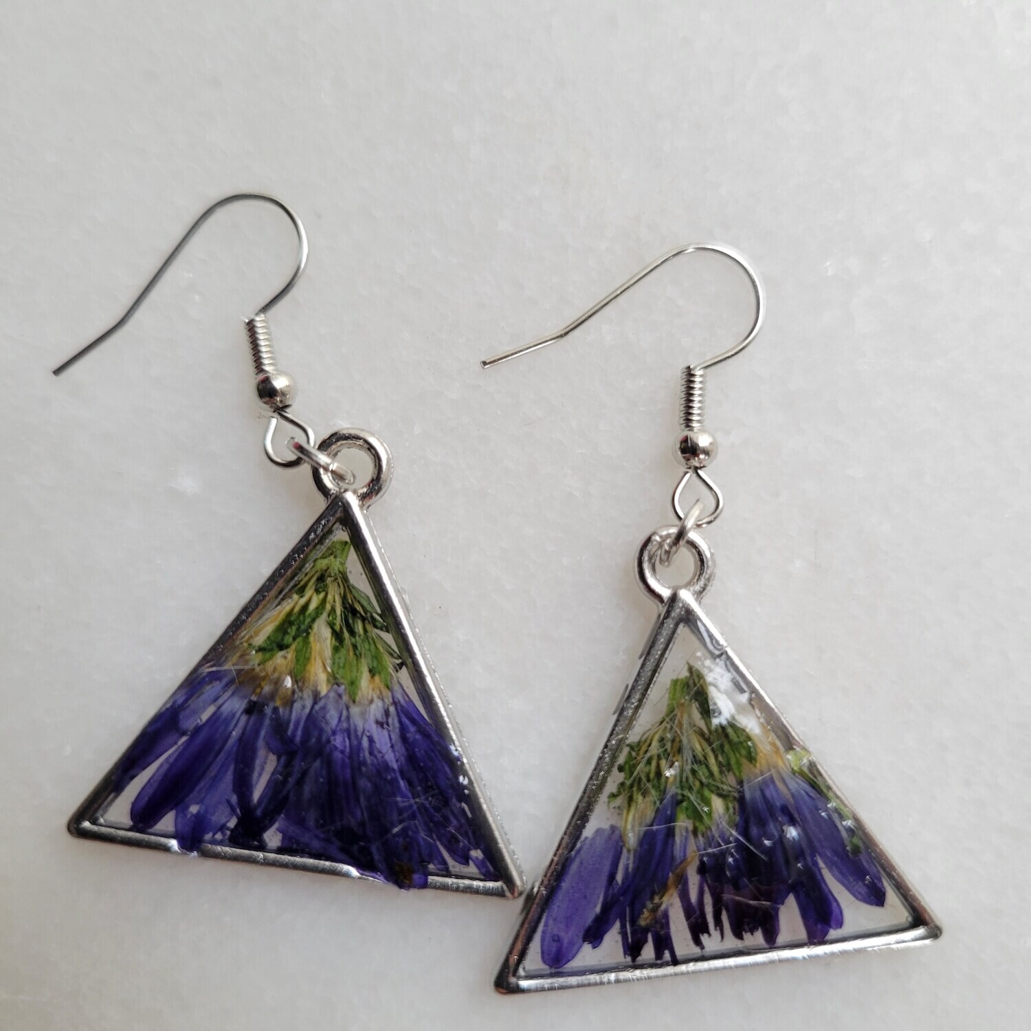 Deep Purple Resin Earrings