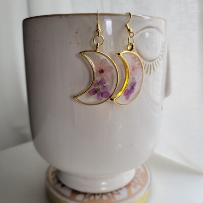 Delicate Pink &amp; Purple Gold Moons
