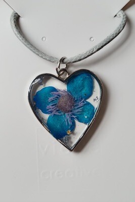 Cute Blue Heart Necklace