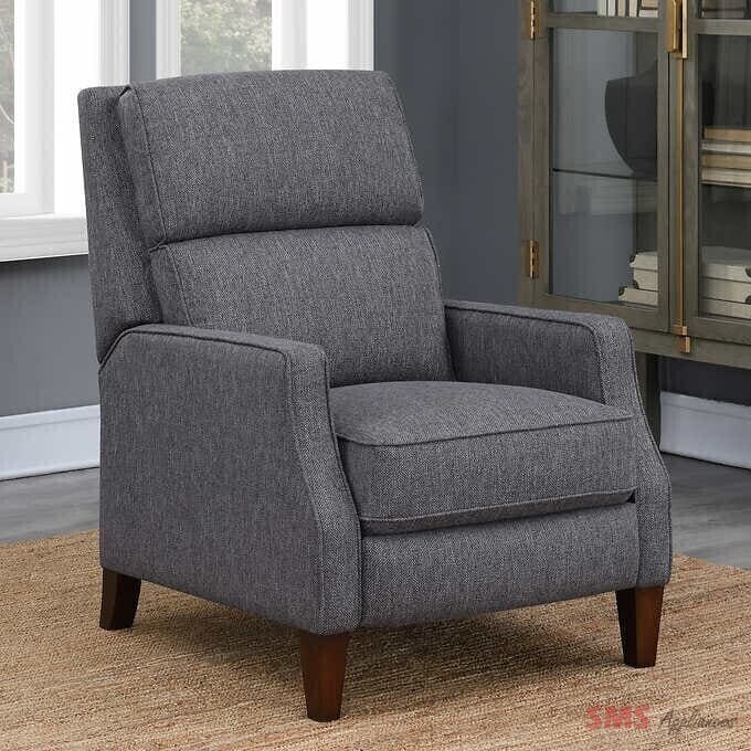 NEW-IN BOX- Synergy Home Fabric Grey Push Back Recliner