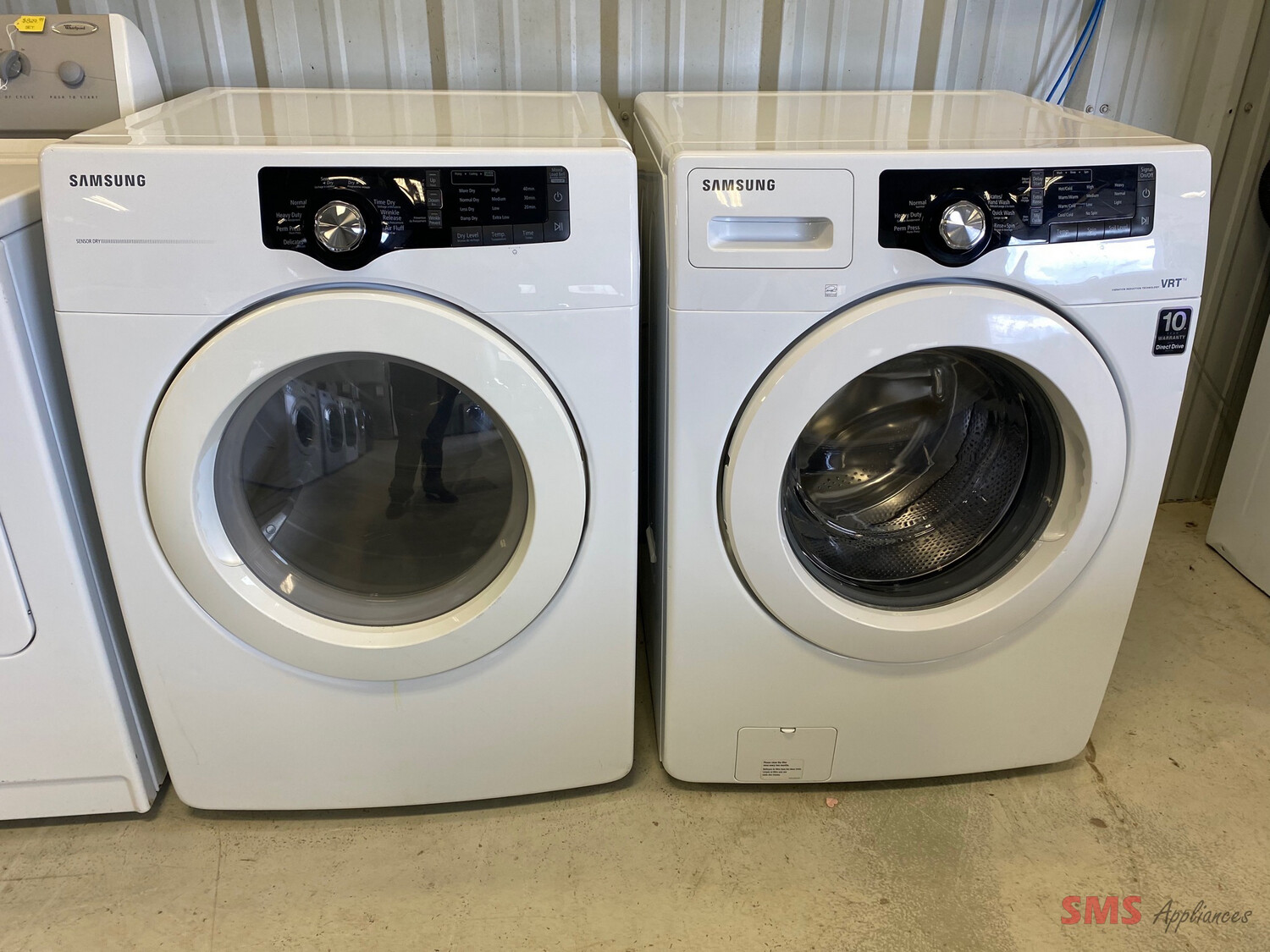 Samsung 27" Front Load Washer and Dryer Set WF210ANW/DV210AEW