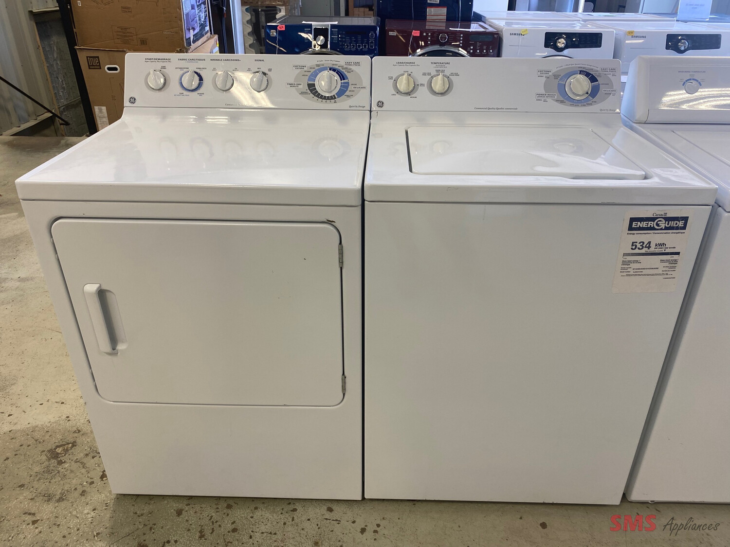 GE 27" Top Load Washer and Dryer Set GJSR3140DAWW/PHDSR48ED0WW