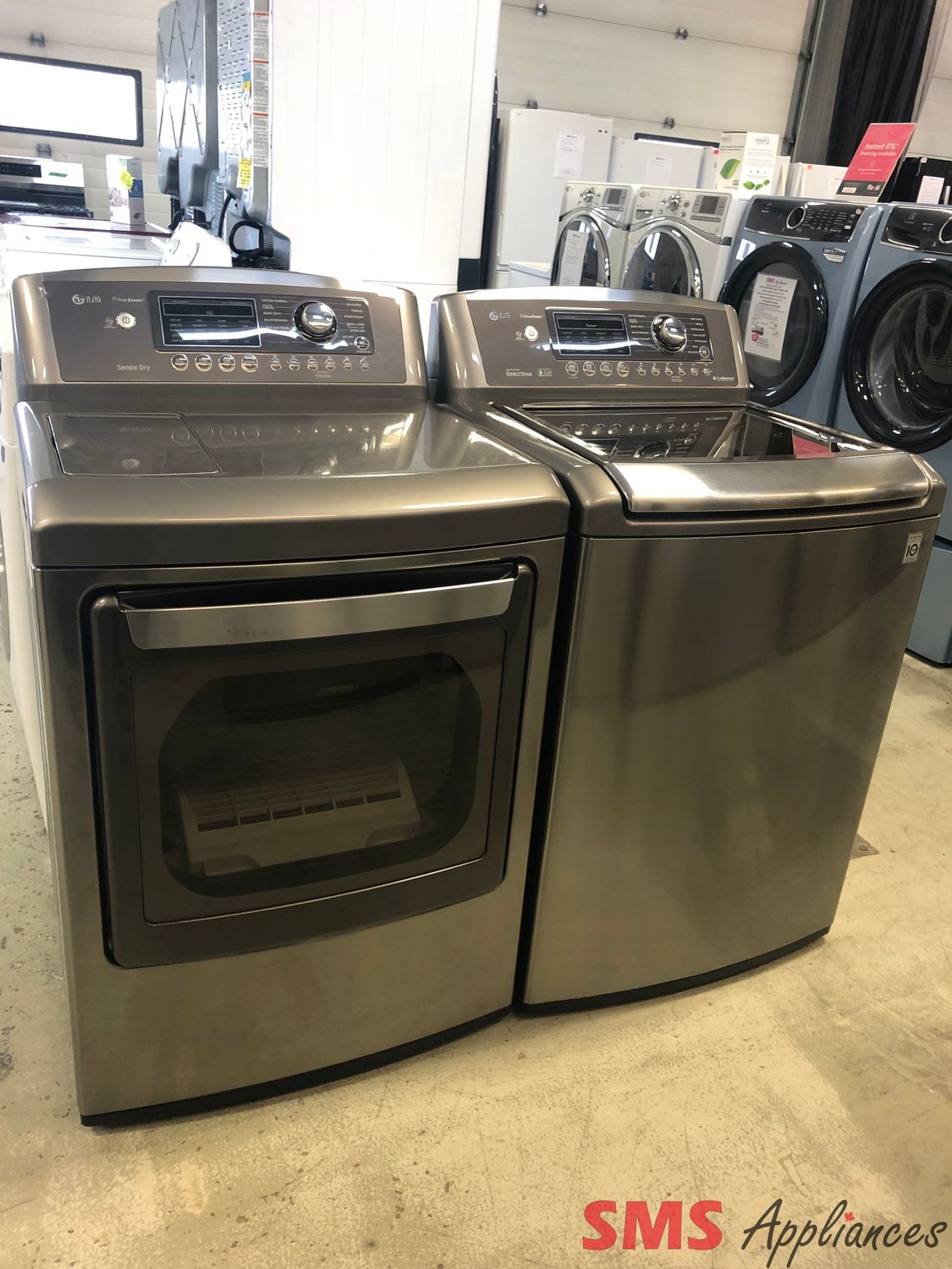 LG 27" Washer & Dryer Set WT5170HV / DLEX5170V
