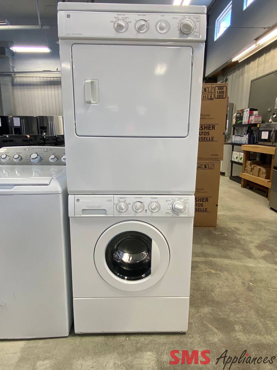 GE 27" Washer & Dryer Set WCXH208H2WW / PSXH43EC0WW