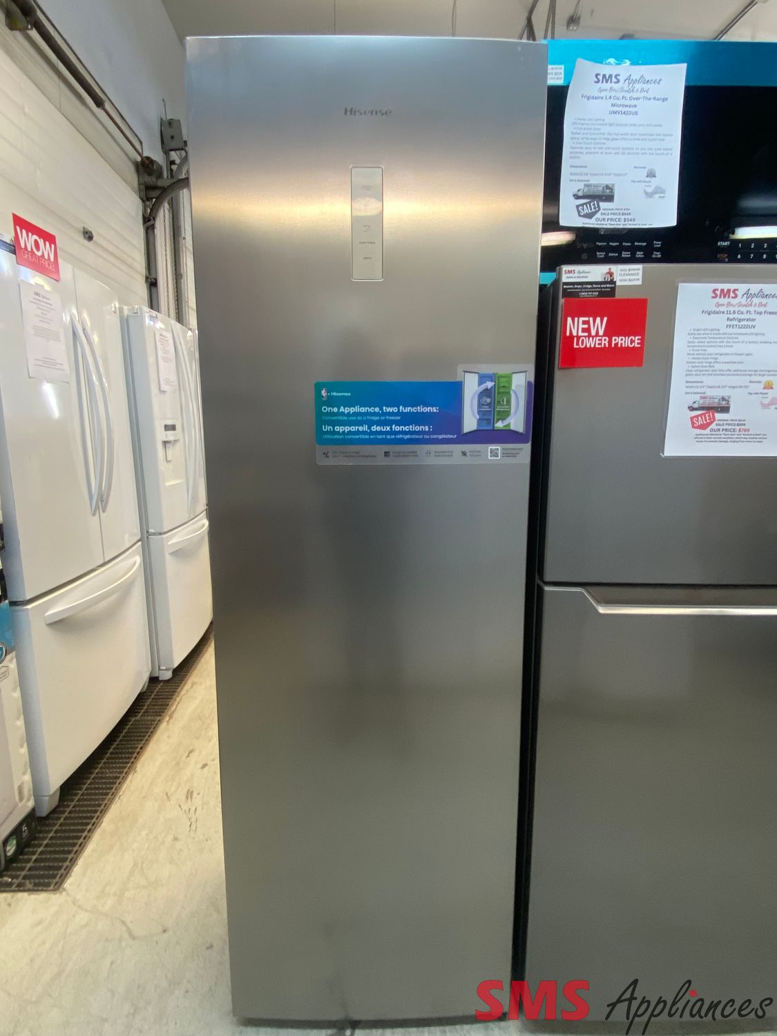 Hisense 24" Convertible Upright Freezer / Refrigerator FV107HSE