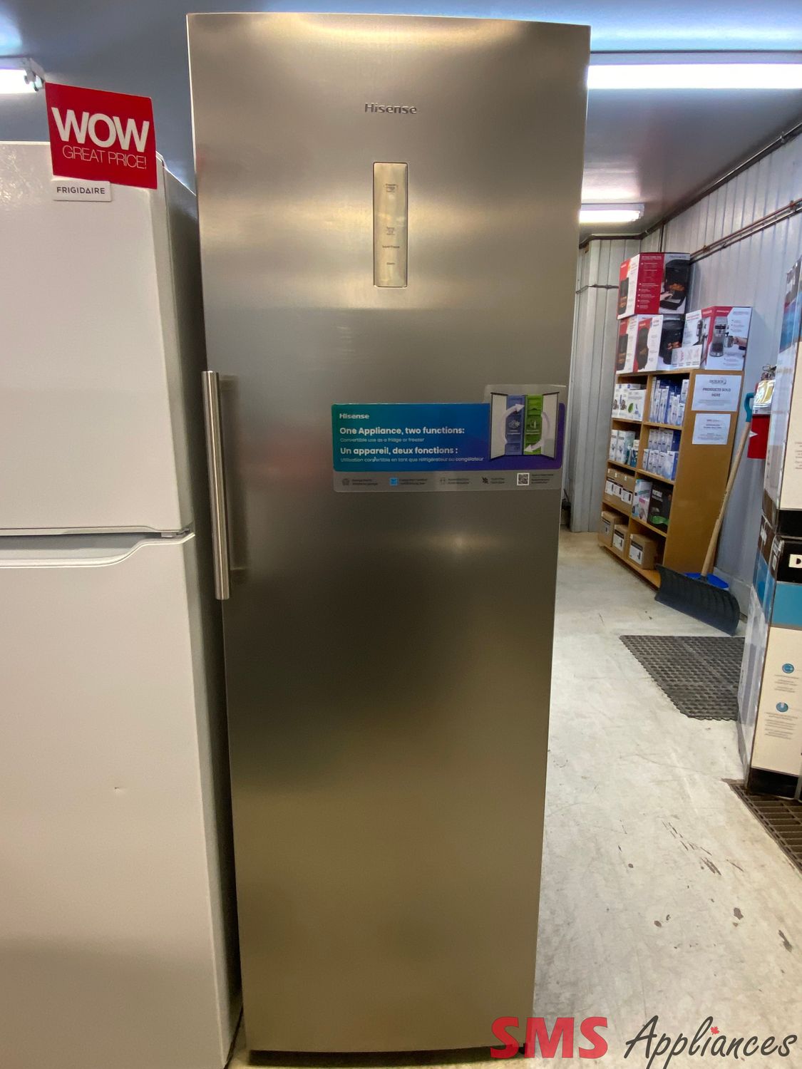 Hisense 24" Convertible Upright Fridge or Freezer FV10C7HSE