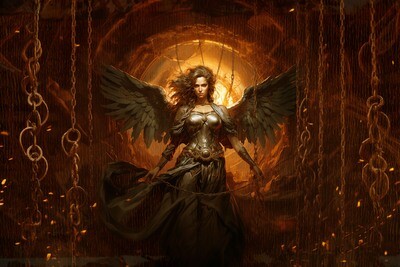ArchAngel Michaella cutting the chains of earth
