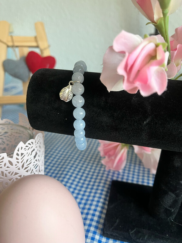 Bracelet coccinelle Aigue-marine (grosses perles) Prix TVA incl. + Port à payer Bracelet coccinelle Aigue-marine (grosses perles) Prix TVA incl. + Port à payer
