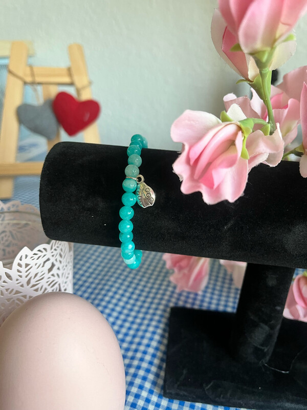 Bracelet coccinelle Amazonite (petites perles) Prix TVA incl. + Port à payer Bracelet coccinelle Amazonite (petites perles) Prix TVA incl. + Port à payer