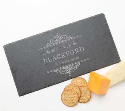 Personalized Slate Cheese Board 15 x 7 DESIGN 14