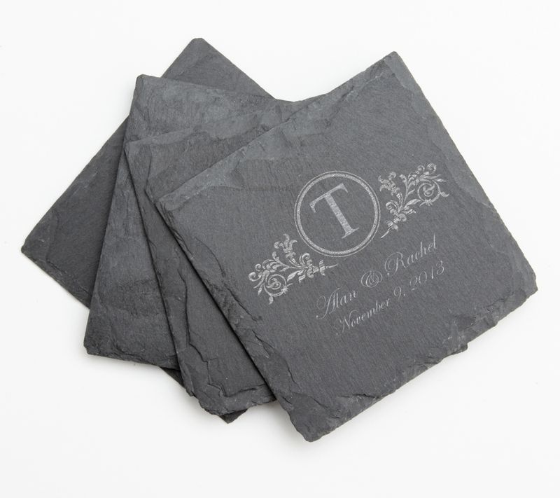 Personalized Slate Coasters Engraved Slate Coaster Set DESIGN 15