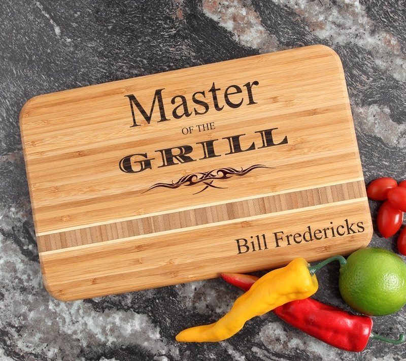 Personalized Bamboo Cutting Board Engraved 12 x 8 DESIGN 23