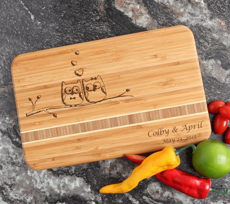 Personalized Bamboo Cutting Board Engraved 12 x 8 DESIGN 29