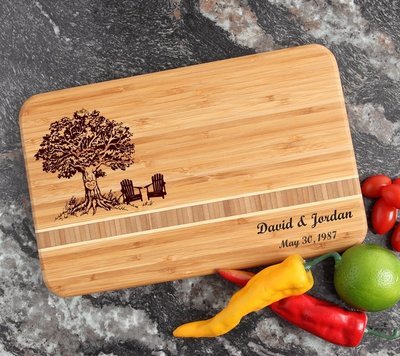 Personalized Bamboo Cutting Board Engraved 12 x 8 DESIGN 31