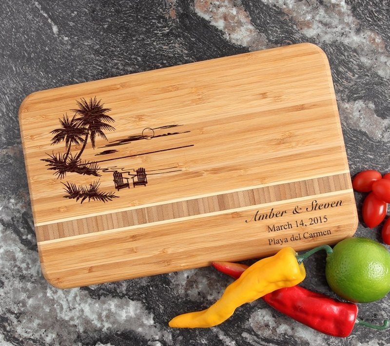 Personalized Bamboo Cutting Board Engraved 12 x 8 DESIGN 33