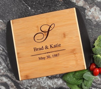 Cutting Board Engraved Personalized Bamboo 12 x 9 DESIGN 11