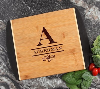 Cutting Board Engraved Personalized Bamboo 12 x 9 DESIGN 12