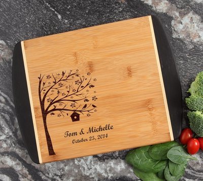 Cutting Board Engraved Personalized Bamboo 12 x 9 DESIGN 27