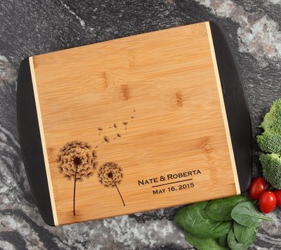 Cutting Board Engraved Personalized Bamboo 12 x 9 DESIGN 28