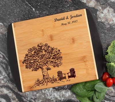 Cutting Board Engraved Personalized Bamboo 12 x 9 DESIGN 31