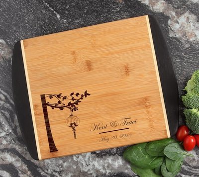 Cutting Board Engraved Personalized Bamboo 12 x 9 DESIGN 32