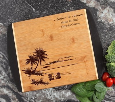 Cutting Board Engraved Personalized Bamboo 12 x 9 DESIGN 33