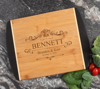 Cutting Board Engraved Personalized Bamboo 12 x 9 DESIGN 35