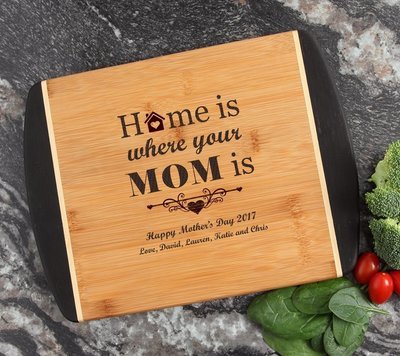 Cutting Board Engraved Personalized Bamboo 12 x 9 DESIGN 42