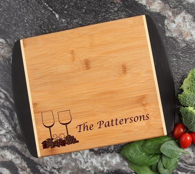 Cutting Board Engraved Personalized Bamboo 12 x 9 DESIGN 5